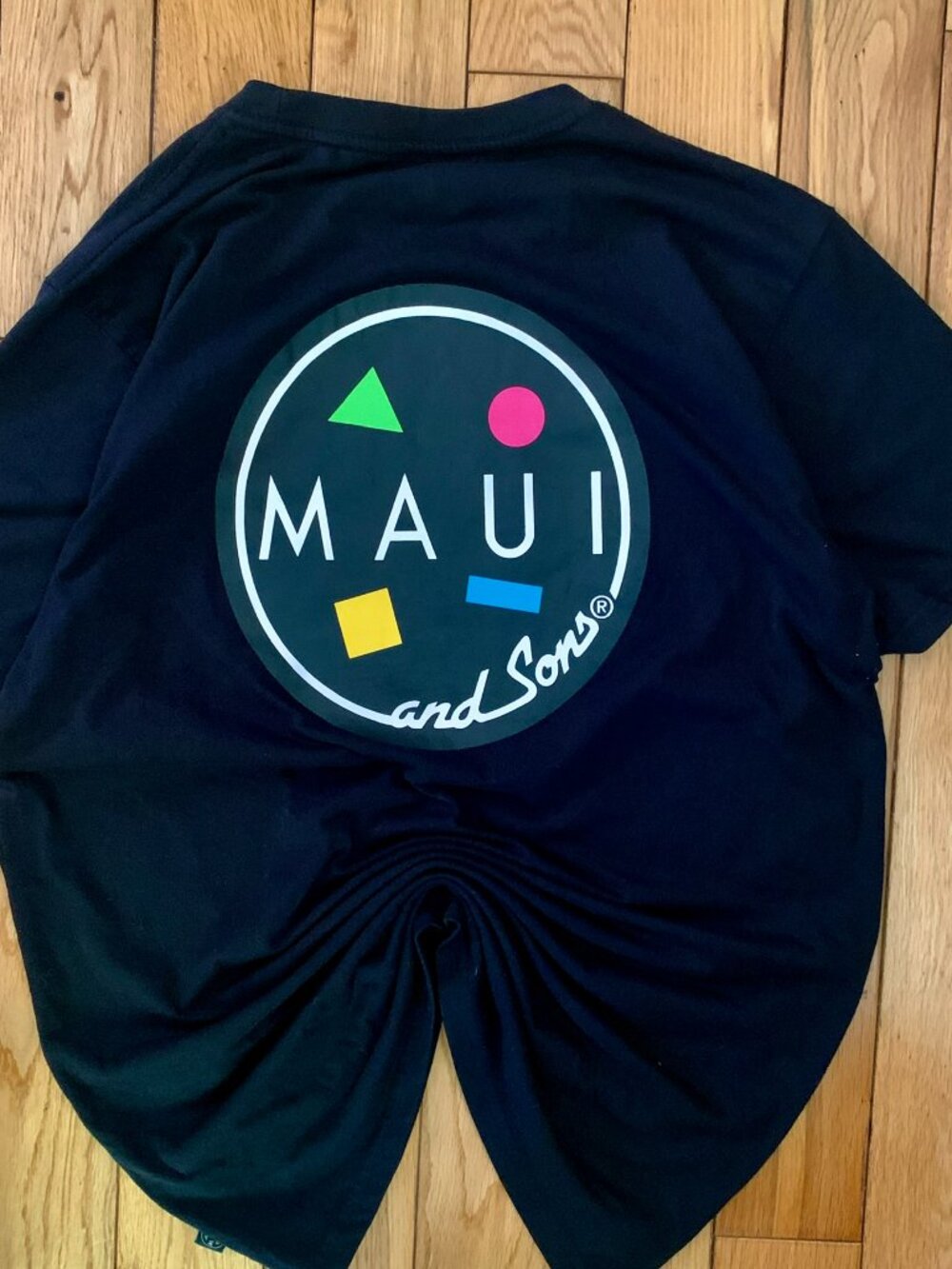 Maui and Sons Cookie Men’s T-shirt 80s Style Large Black Soft Cotton